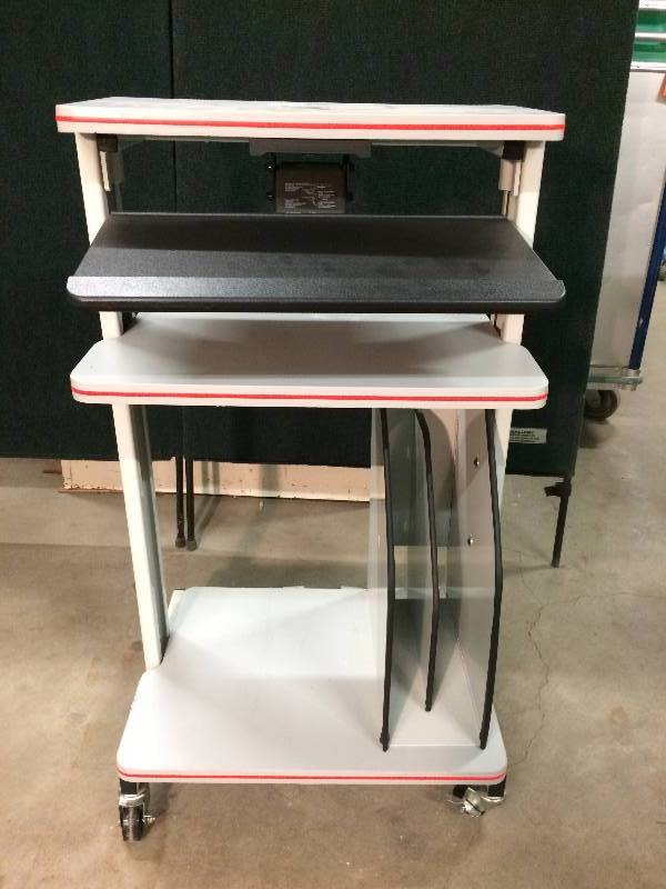 lot 28 image: AFC Industries Intellecart Standing Desk Computer Cart - Excellent Condition
