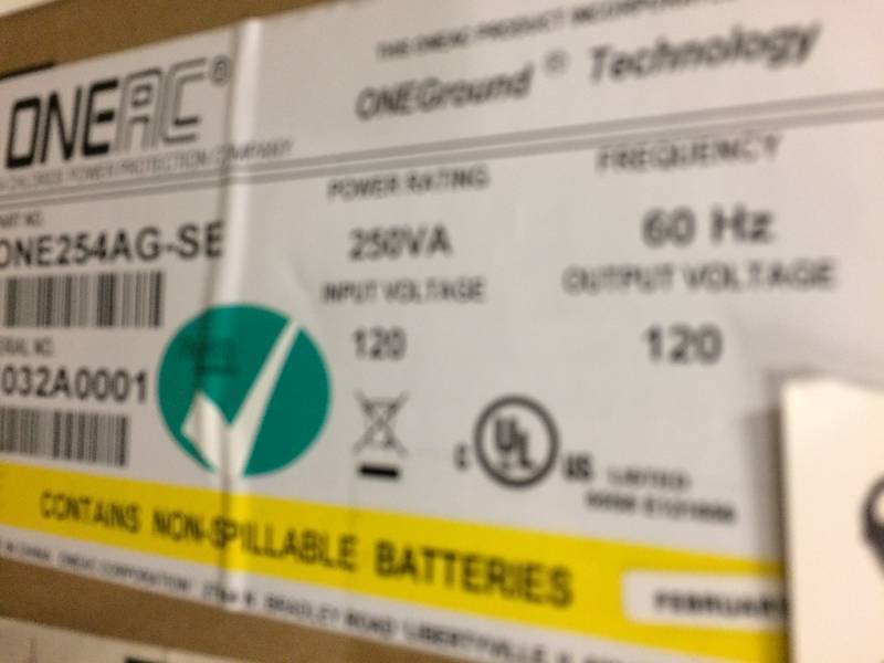 lot 33 image: New In Box With Disc&nbspONEAC ONePlus Series Power Conditioned UPS 250 to 1000 VA