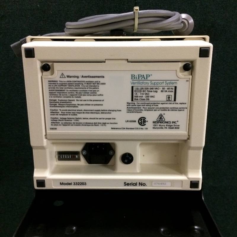 lot 22 image: Retails Used $900 Respironics 332003 BiPAP ST-D CPAP Machine Airway Ventilator Management System - Excellent Working Condition Aids Oxygenation & Ventilation in cases of Sleep Apnea or Ventilatory Muscle Fatigue - Stand Is Included