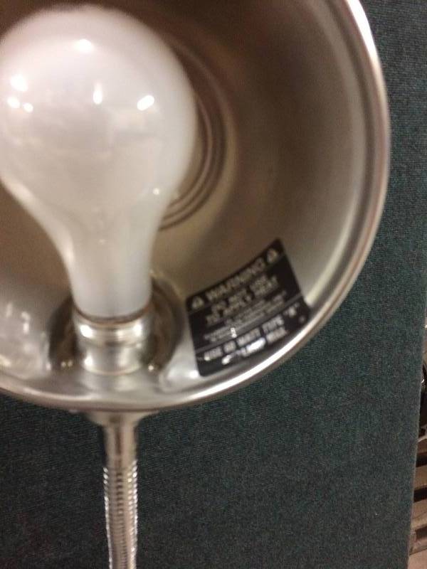 lot 27 image: Retro Cool Chrome Adjustible Floor Lamp Exam Light - Excellent Working Condition