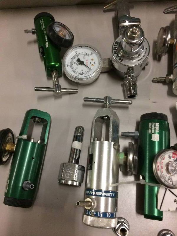 lot 53 image: Lot of Medical Oxygen Regulators with Flow Meters
