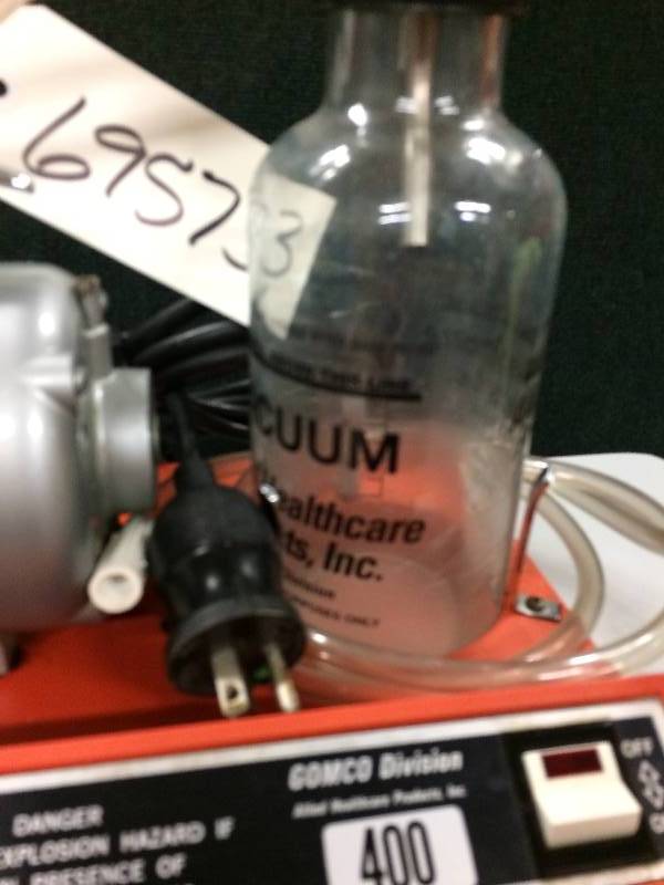 lot 73 image: Gomco 400 Portable 120HP Compressor Suction Pump With Bottle - Excellent Working Condition