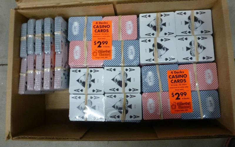 108 decks of playing cards...