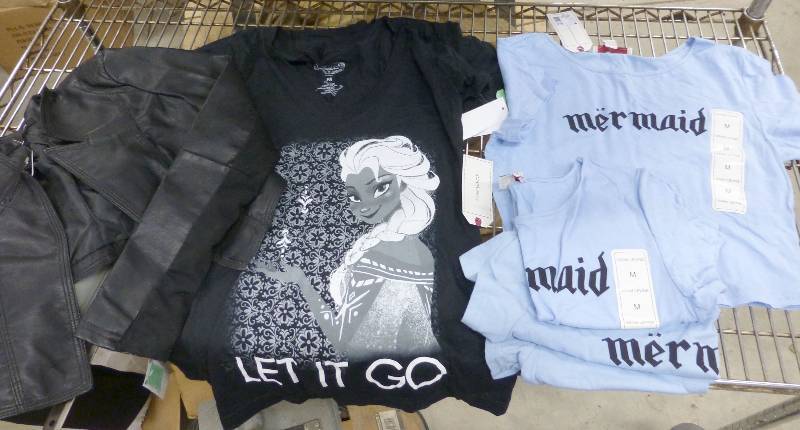 4 Med Mermaid tops, 3 Frozen tshirt...