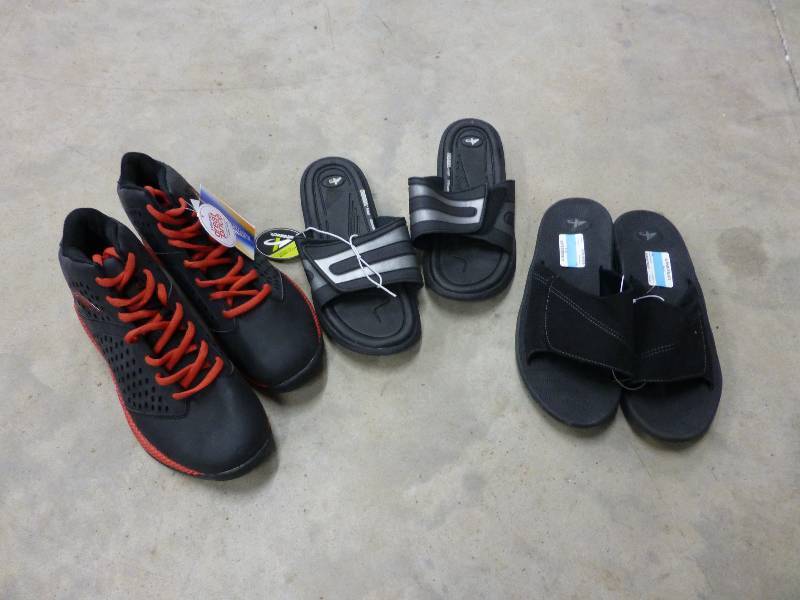 2 mens size 10 sandals, 1 size 11 t...