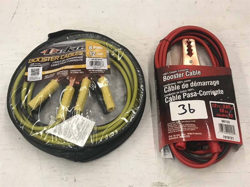 (2) Pairs Of Jumper Cables (1) 8-G...