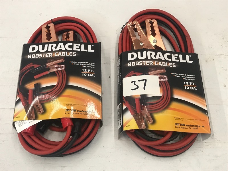 (2) Pairs Of Jumper Cables 10-Gaug...