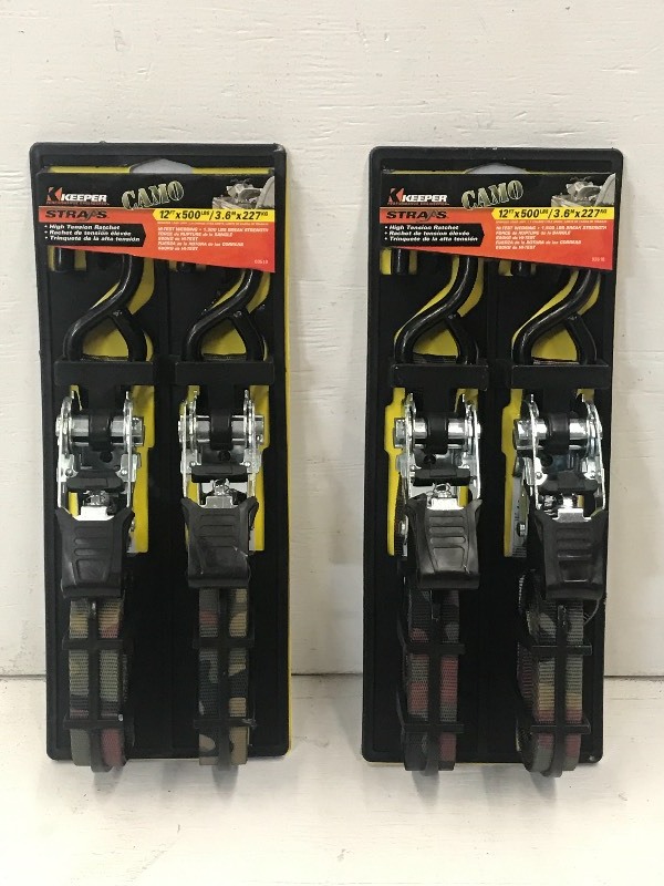 (2) New 2-Packs Of Keeper 12ft Ratc...