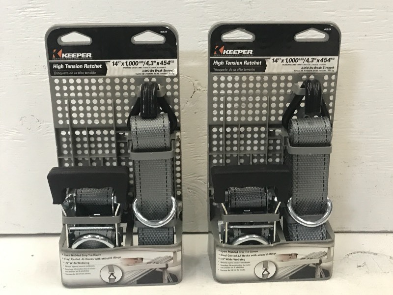 (2) New Keeper 14ft Racthet Straps,...