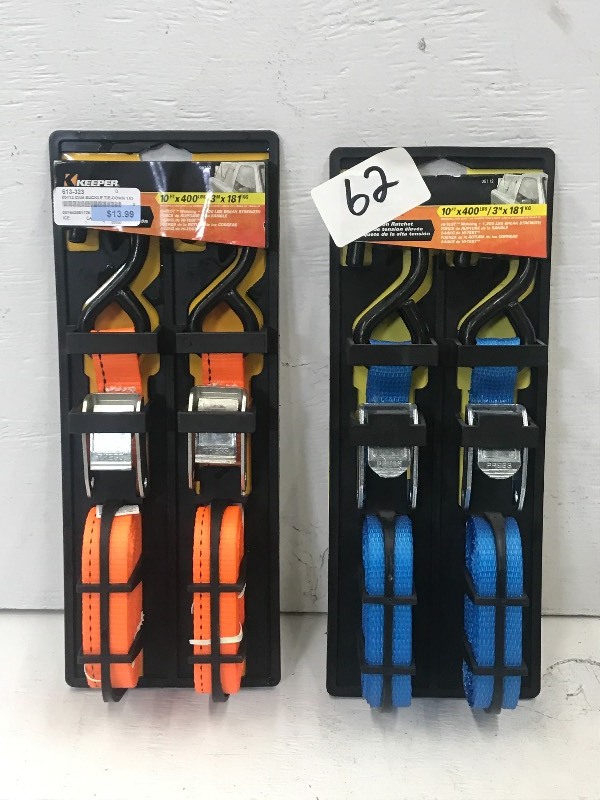 (2) New 2-Packs Of Keeper 10ft Ratc...