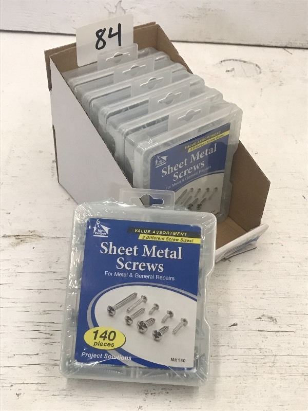 (6) New 140-Piece Sheet Metal Screw...