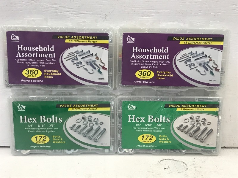 (4) New Home Repair Hardware Kits ...