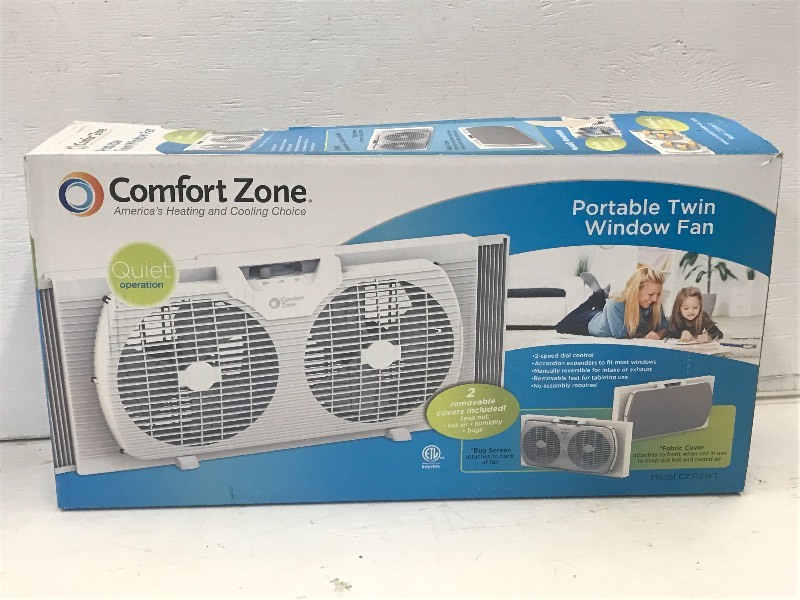 New Comfort Zone Portable Twin Wind...