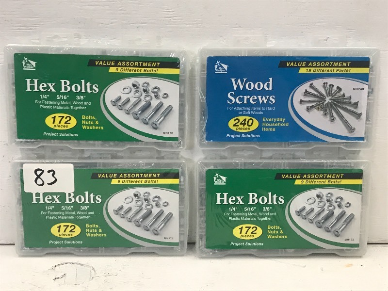 (4) New Home Repair Hardware Kits ...