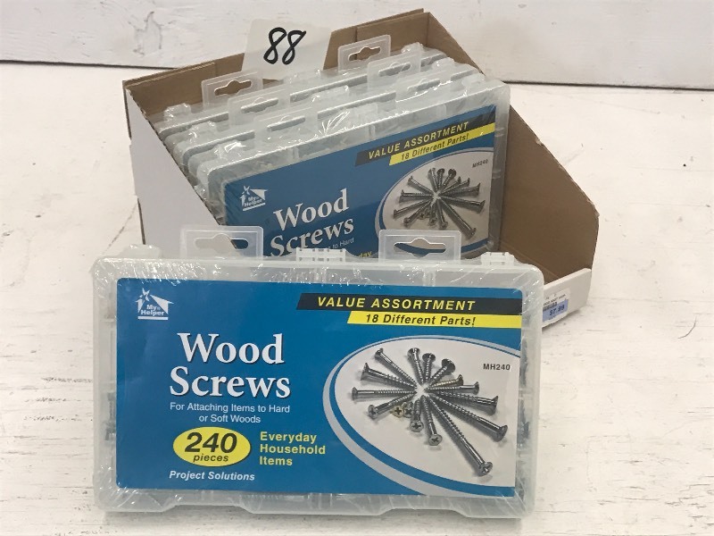 (4) New 240-Piece Wood Screws Hardw...