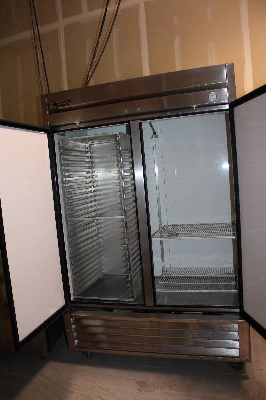True, Mod #T-49, two door Stainless refrigerator, caster mounted, NSF, 115 voltz&nbsp Runs Cools