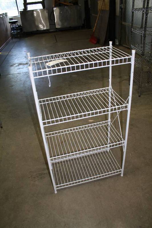 White Metal Rack Four Shelf(13 14x23 14x41)