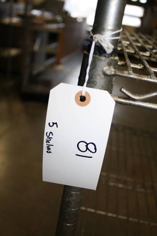 Metal Five shelf Rack (36x24x74)