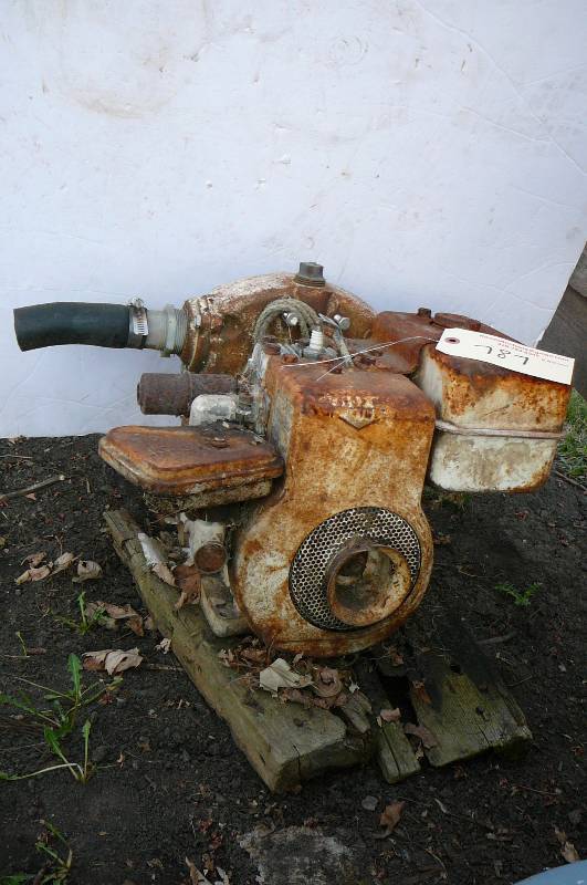 lot 787 image: Gas engine and water pump