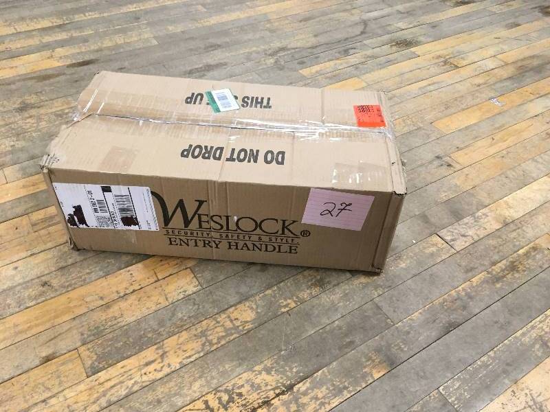 Westlock Elegance Single Cylinder Satin Nickel Phibrook Door Handleset