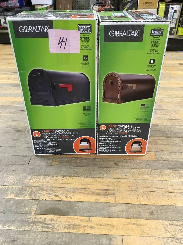 Gibraltar Large Post Mount Mailbox-Lot of 2