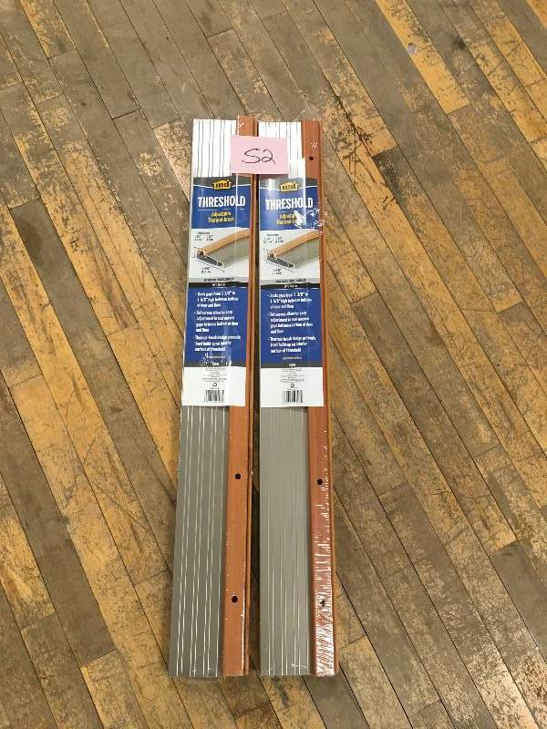 MD Products 49008 36 inch Satin Nickel Adjustable Thermal Break Threshold -Lot of 2 new