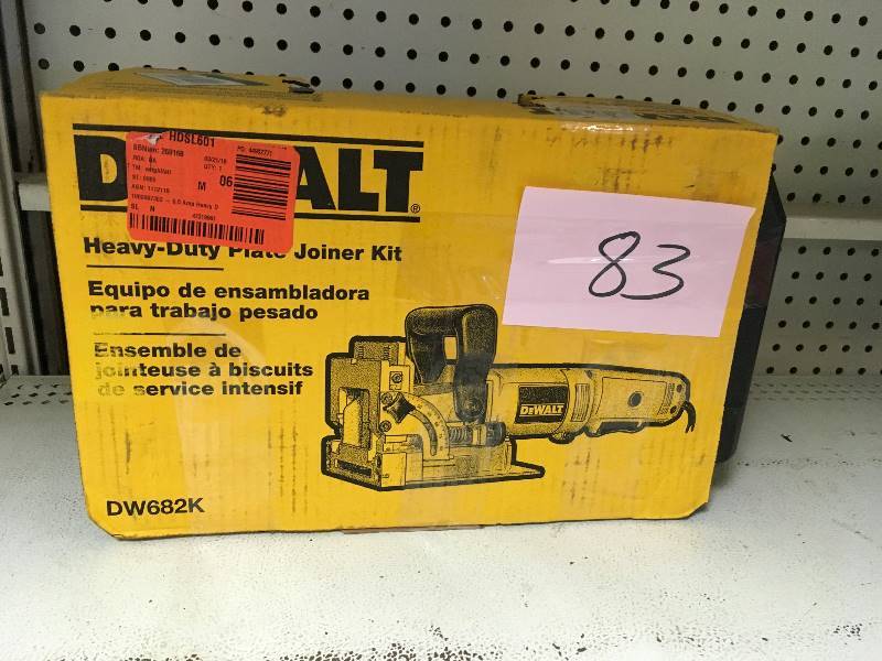 DeWalt 6.5 Amp Heavy Duty Plate Joiner Kit open box not used