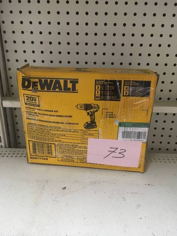 DeWalt 20-Volt MAX Lithium-Ion Cordless Brushless Compact Drill Driver with (2) Batteries 1.3Ah, Charger and Bag open box not used