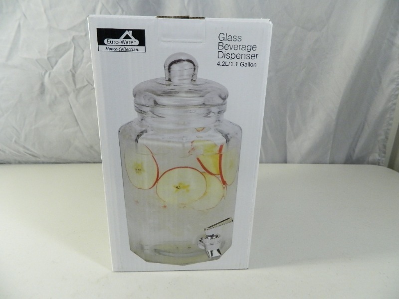 lot 46 image: New Glass Beverage Dispenser