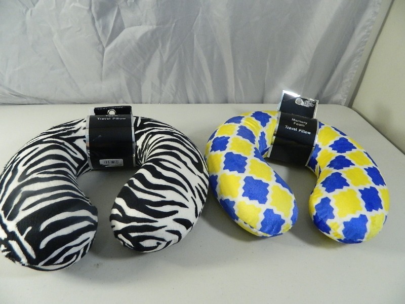 lot 74 image: 2 New Memory Foam Travel Pillows