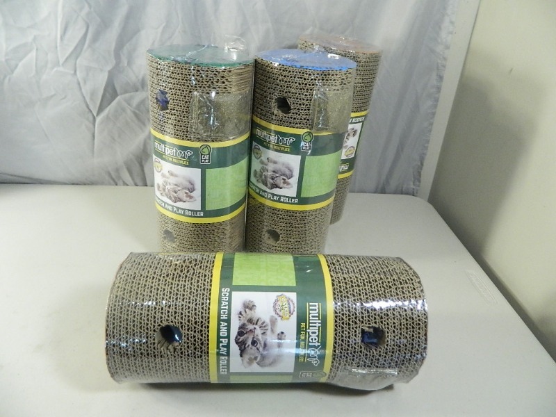 lot 92 image: 4 New Cat Scratch and Play Rollers
