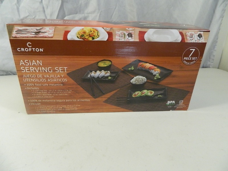lot 100 image: New 7 Pc Asian Serving Set