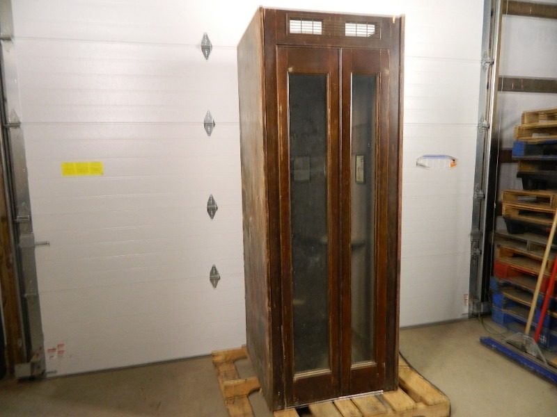 lot 1 image: Antique Wood Phone Booth
