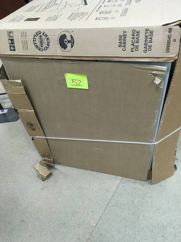 lot 52 image: Hampton Bay Shaker Assembled 36x42x12in. Wall Kitchen Cabinet in Dove Gray