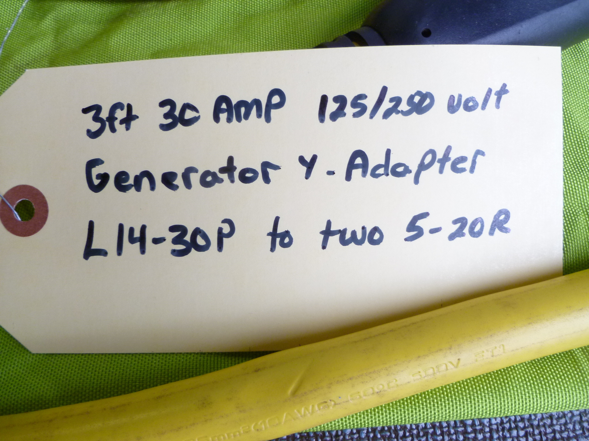 lot 42 image: Two 3 Generator Cord Y Adapter