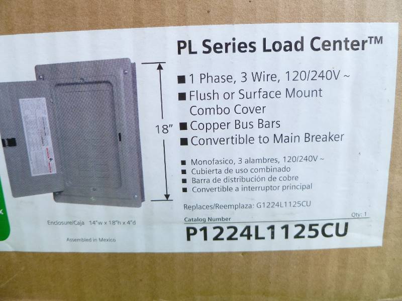 lot 40 image: New Siemens 125 Amp Main Lug