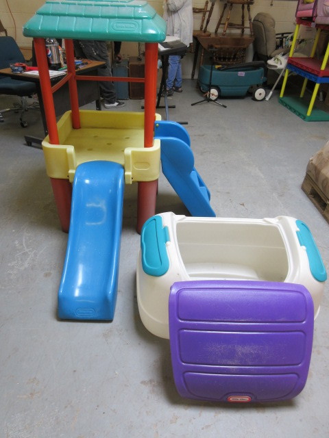 PLAYGROUND SLIDE AND TOY CHEST