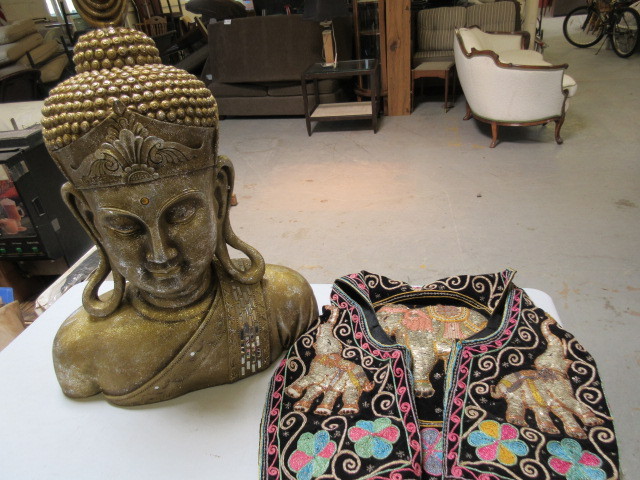 HAND MADE VEST AND BUDDA BUST