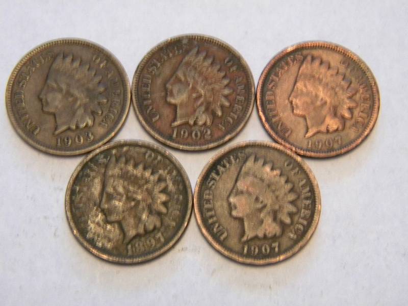 lot 7 image: Indian Head Pennies