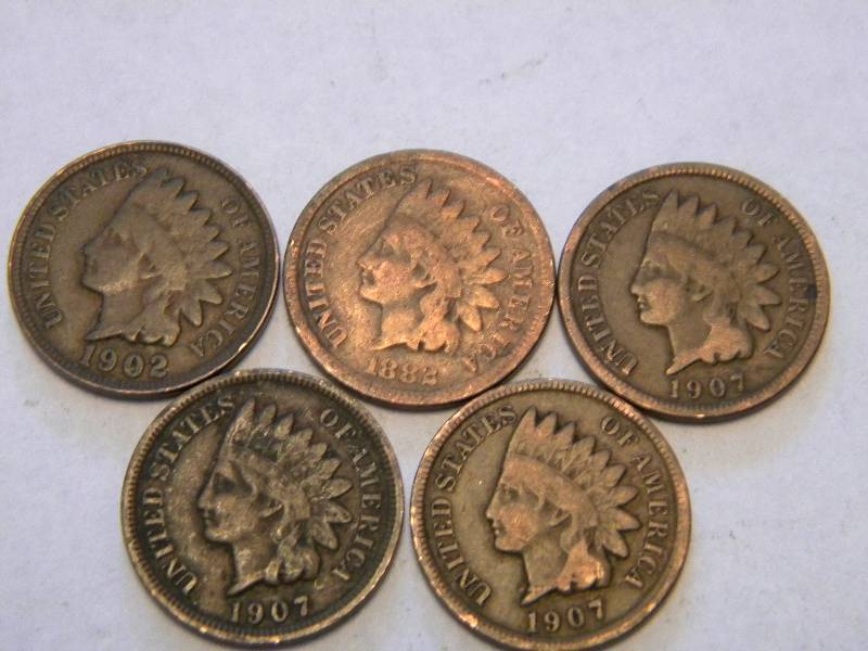 lot 8 image: Indian Head Pennies