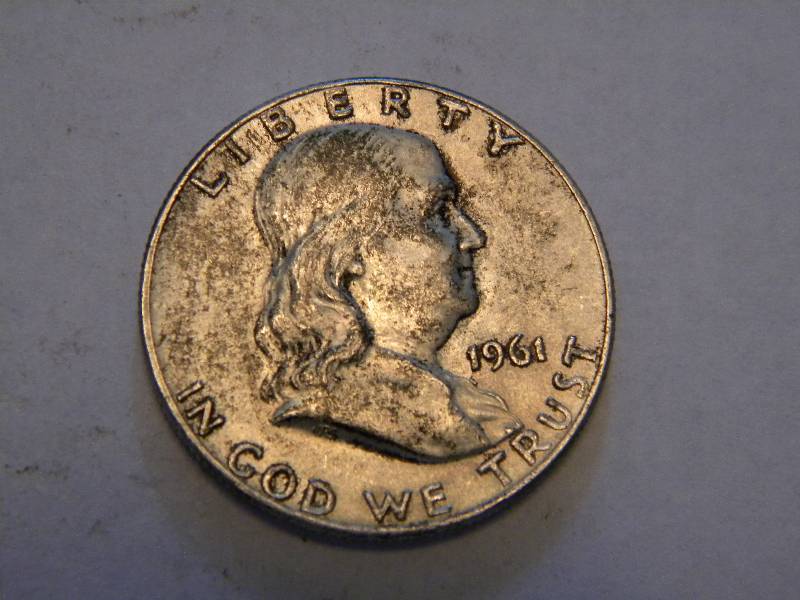 lot 12 image: 1961 Franklin Silver Half Dollar