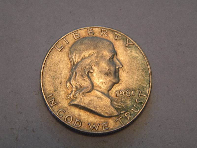 lot 13 image: 1961 Franklin Silver Half Dollar
