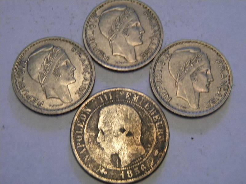 lot 30 image: 4 French Coins