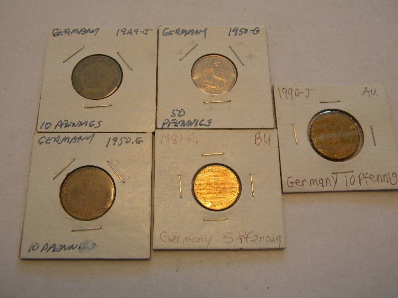 lot 32 image: 5 German Coins