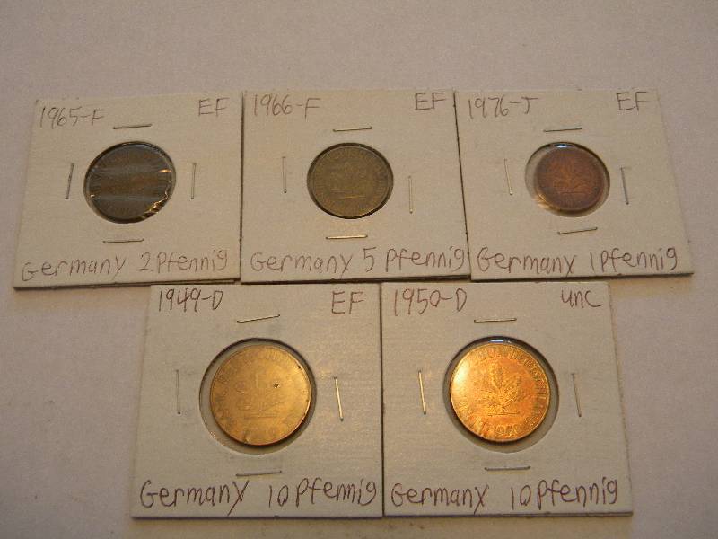 lot 33 image: 5 German Coins