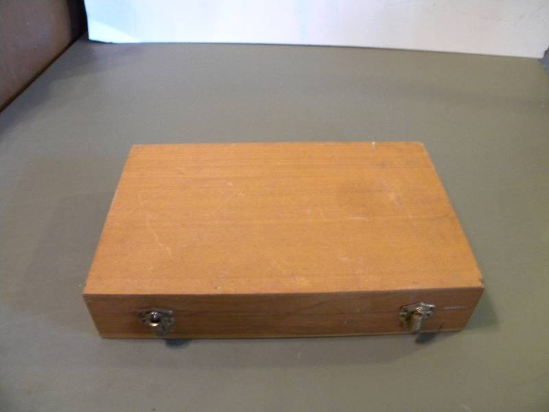 lot 65 image: Wood Box of Flatware