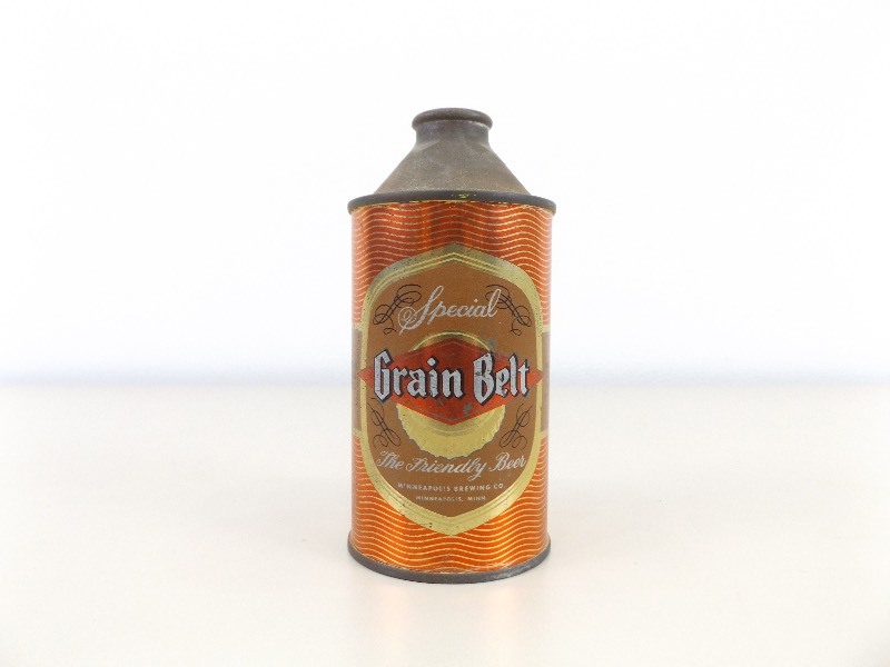 lot 1 image: Vintage Cone Top Grain Belt Beer Can