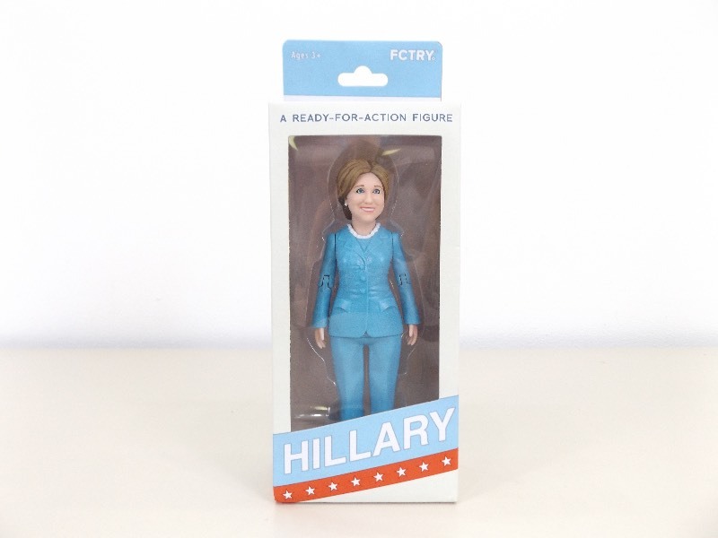 lot 45 image: New in Box Novelty Hillary Rodham Clinton Ready-For-Action Figure