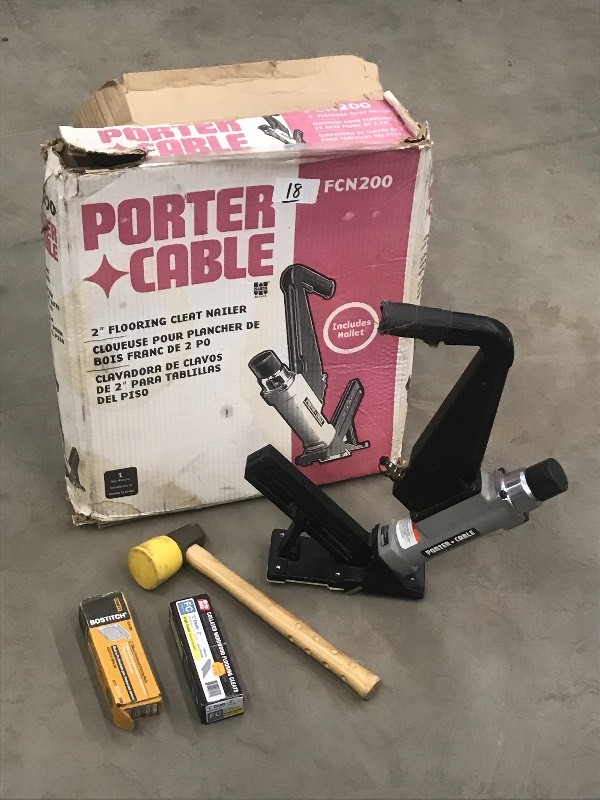lot 18 image: Porter Cable 2 Flooring Cleat Nail...