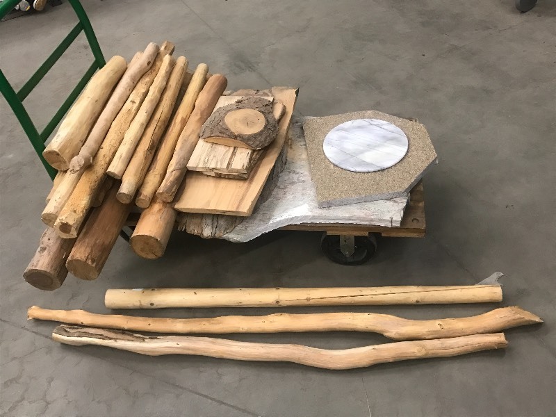 lot 29 image: Lot Of Assorted Craft Wood & (3) Sl...